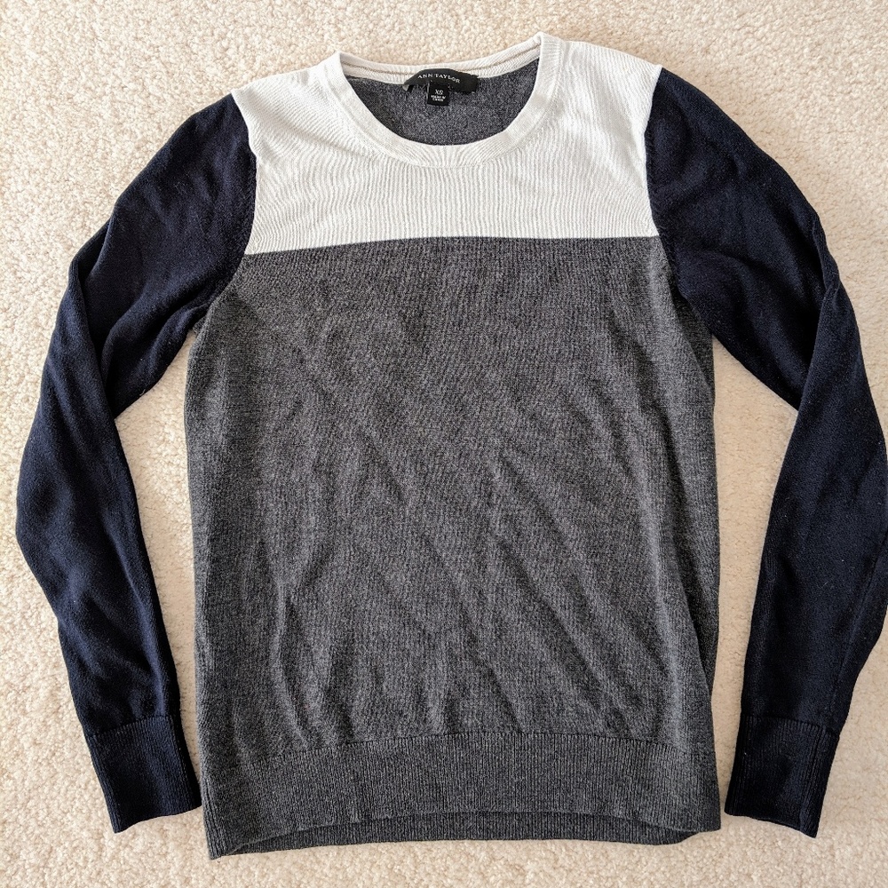 Ann Taylor Color Block Sweater